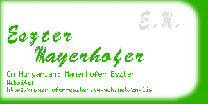 eszter mayerhofer business card